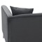 Armen Living Everest 90" Gray Fabric Upholstered Sofa with Brushed Stainless Steel Legs LCEV3GREY - alternate 6